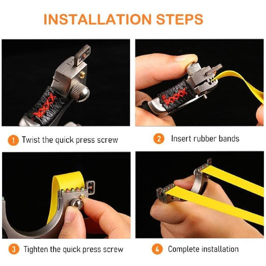 Premium Metal Slingshot with Laser Sight & Spirit Level