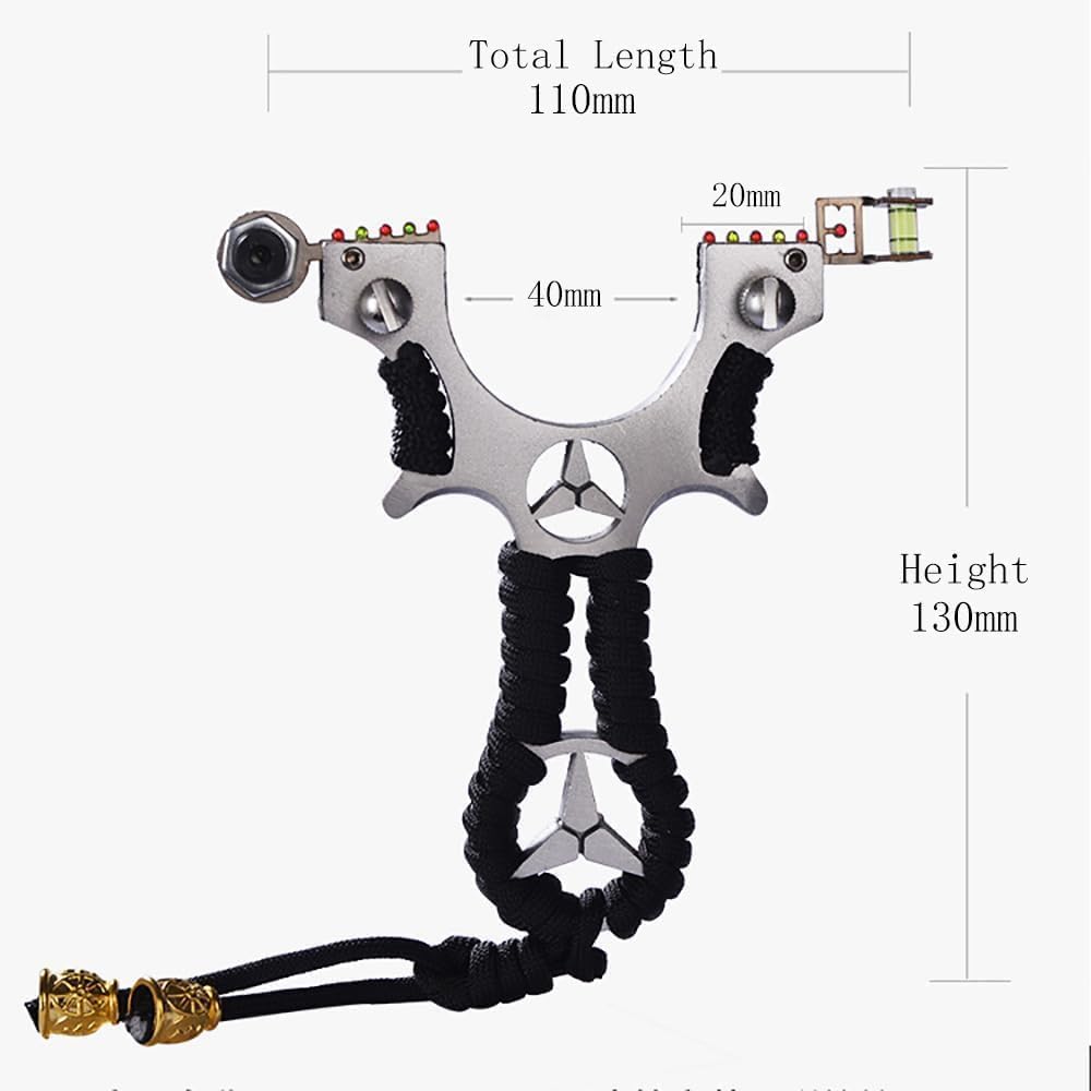 Premium Metal Slingshot with Laser Sight & Spirit Level