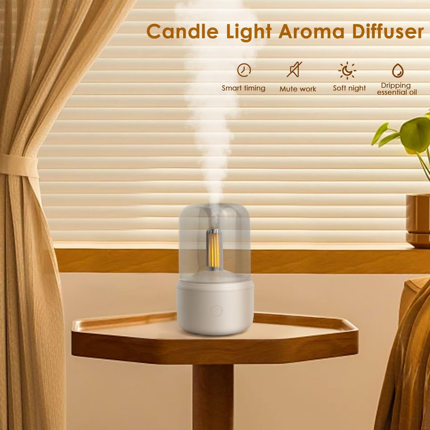 2 in 1 Table Lamp and Air Humidifier - home, Office, and Car,Room