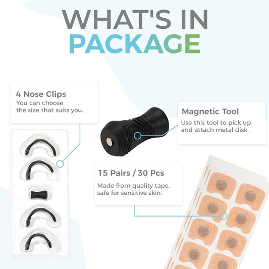 Breathing Nasal Strip Starter Kit (15 Pack)  Oxygen Booster (BLACK)