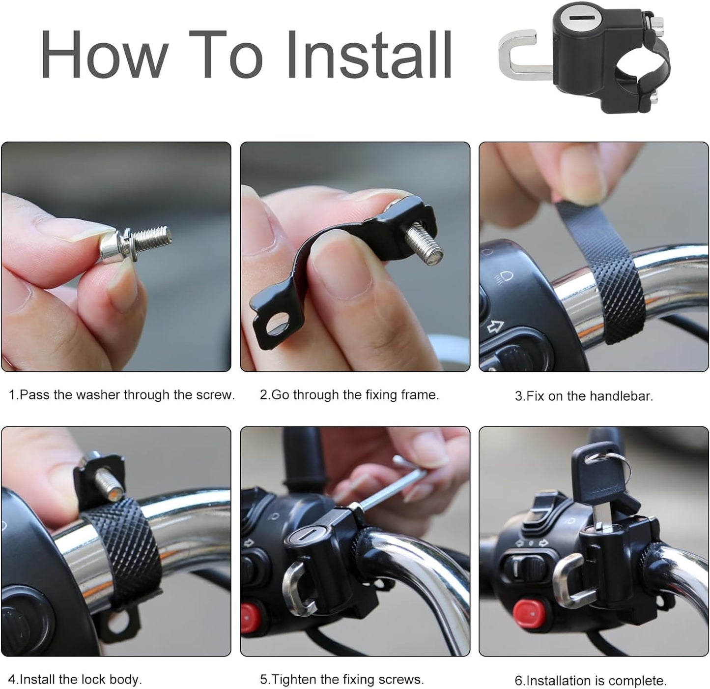 Helmet Lock for Bike & Universal Helmet Security Lock