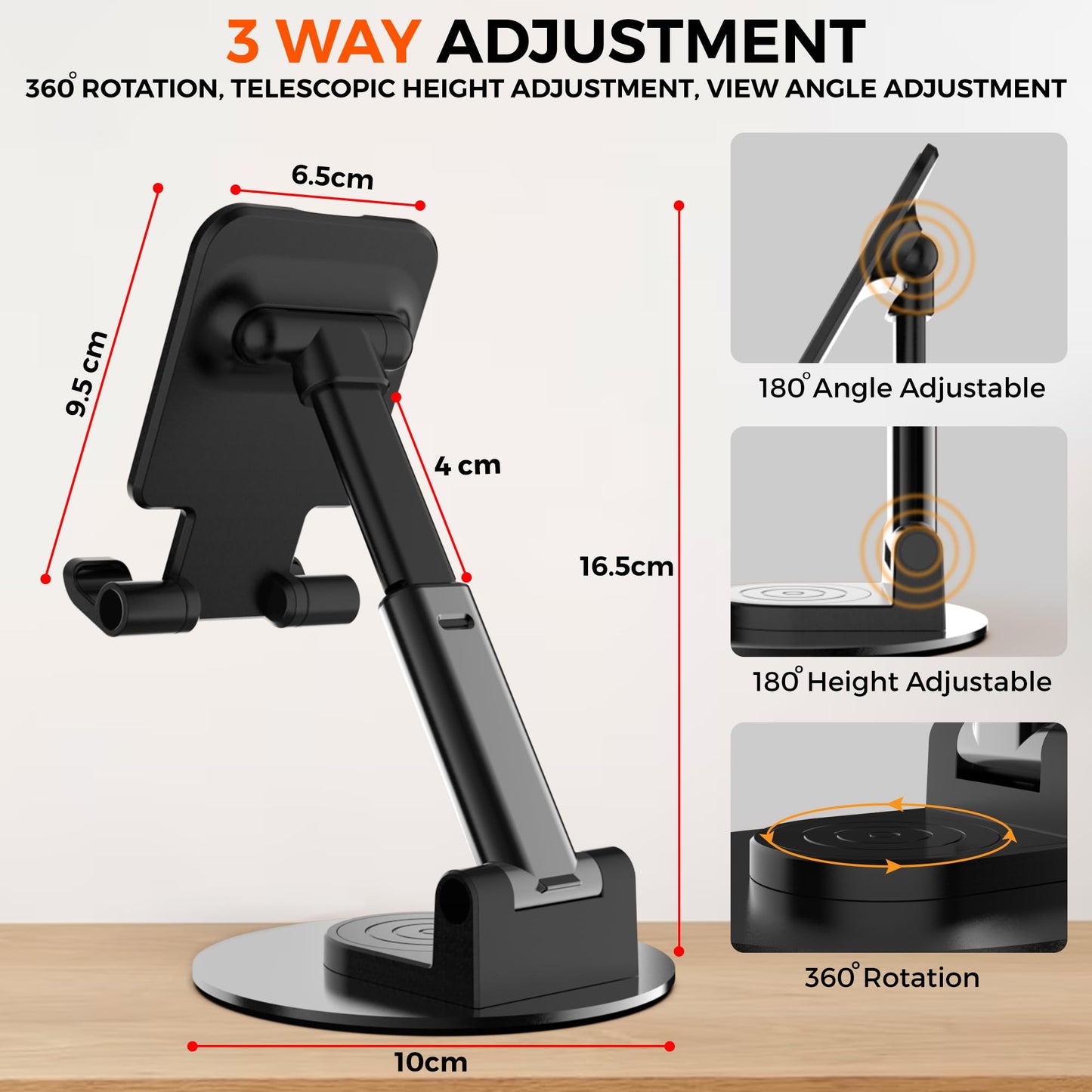 Folding Lifting Bracket Mobile Stand  Holder