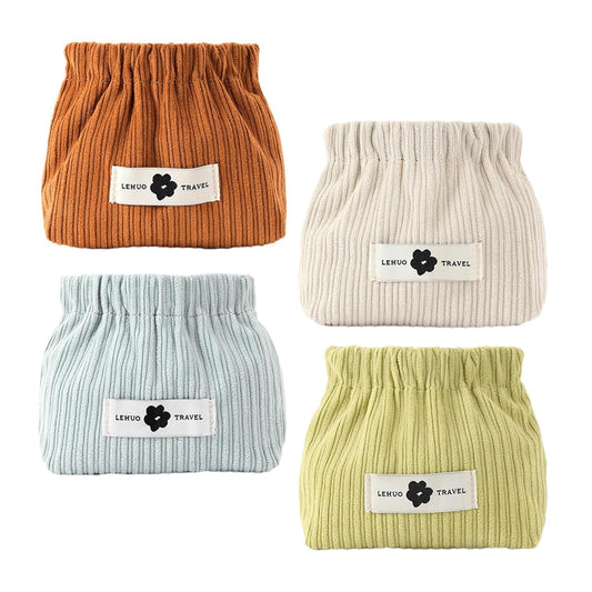 4 pcs Elastic Storage Bag, Mini Makeup Bag (Multicolor) (Pack of : 4)