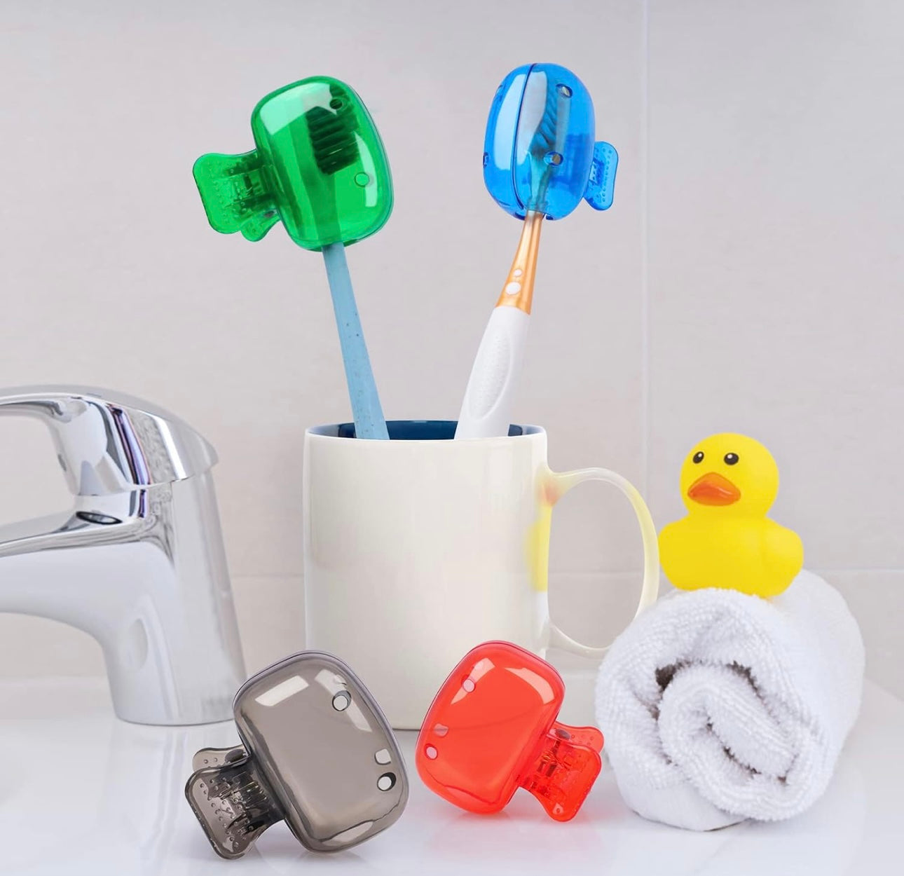 Protective Tooth Brush Cover (Set of 4)